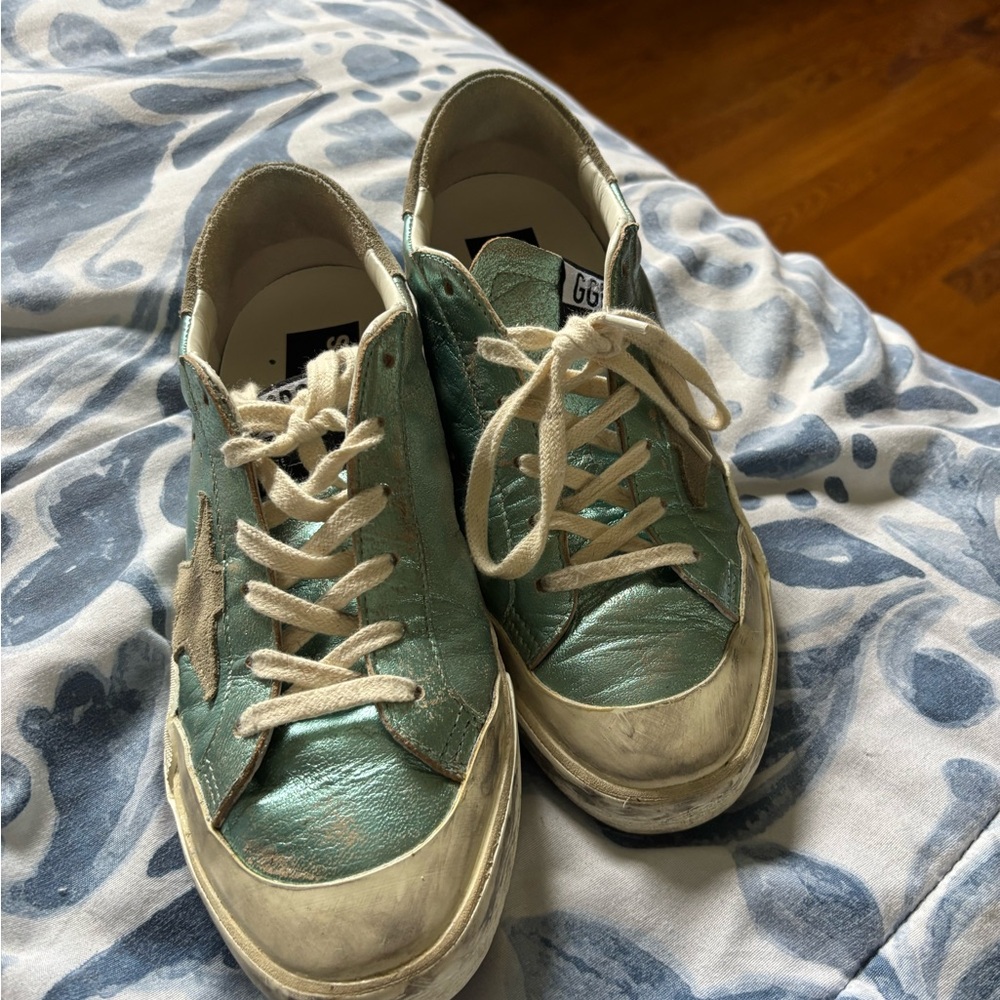 Golden goose shoes mint green